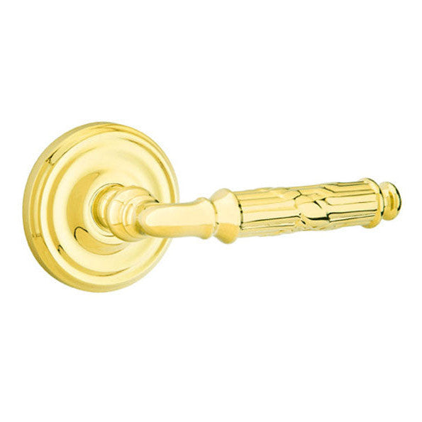 ##Antique Hardware## Solid Brass Ribbon & Reed Lever With Regular Rosette