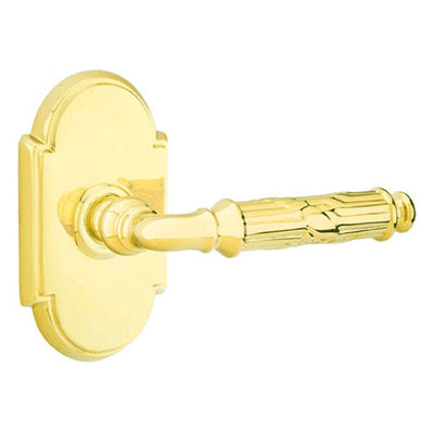 ##Antique Hardware## Solid Brass Ribbon & Reed Lever With # 8 Rosette (Many Finishes Available)