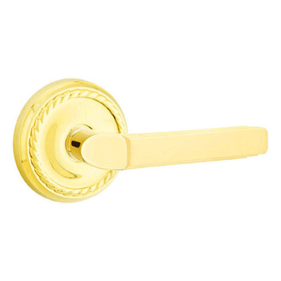 ##Antique Hardware## Solid Brass Milano Lever With Rope Rosette