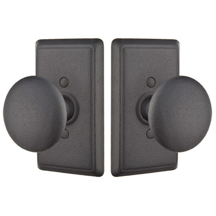 ##Antique Hardware## Solid Brass Jamestown Door Knob Set With Rectangular Rosette (Several Finish Options)