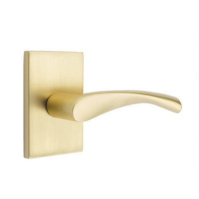 Antique Hardware Emtek Solid Brass Triton Lever With Modern Rectangular Rosette (Several Finish Options) EMTEK LEVER DOOR KNOB