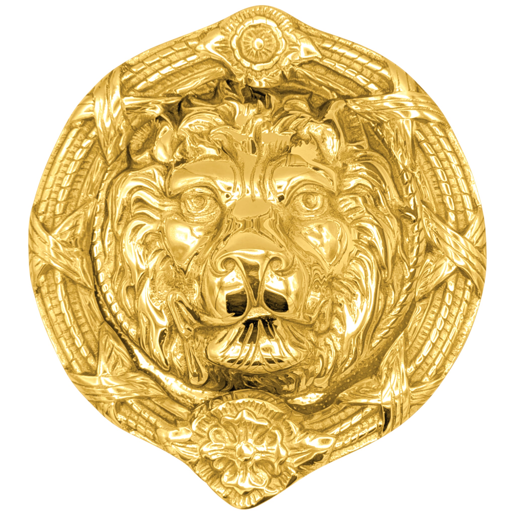 Ribbon & Reed 8 3/4 Inch Brass Lion Door Knocker (Several Finishes