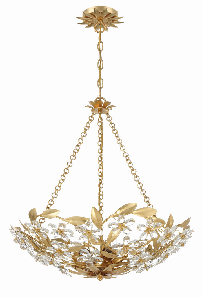 ##Antique Hardware## Marselle 6 Light Antique Gold Chandelier