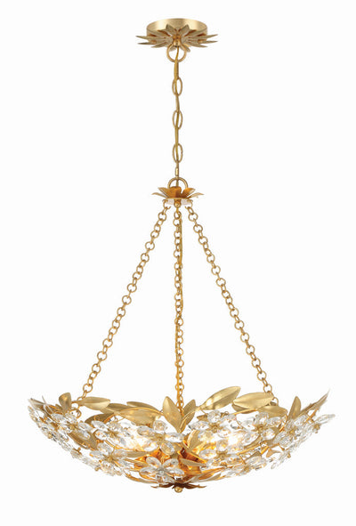 ##Antique Hardware## Marselle 6 Light Antique Gold Chandelier