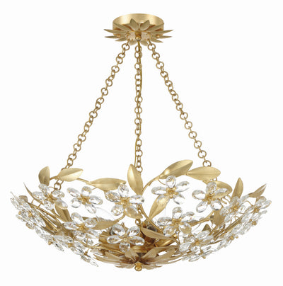 ##Antique Hardware## Marselle 6 Light Antique Gold Chandelier