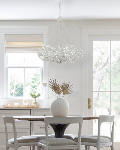 ##Antique Hardware## Marselle 6 Light Matte White Chandelier