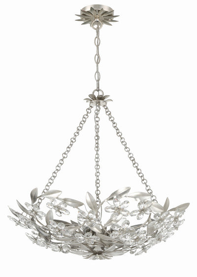 ##Antique Hardware## Marselle 6 Light Antique Silver Chandelier