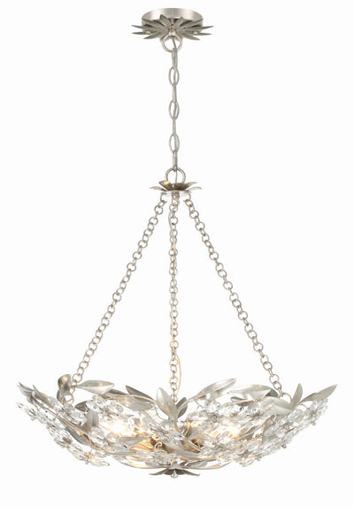 ##Antique Hardware## Marselle 6 Light Antique Silver Chandelier