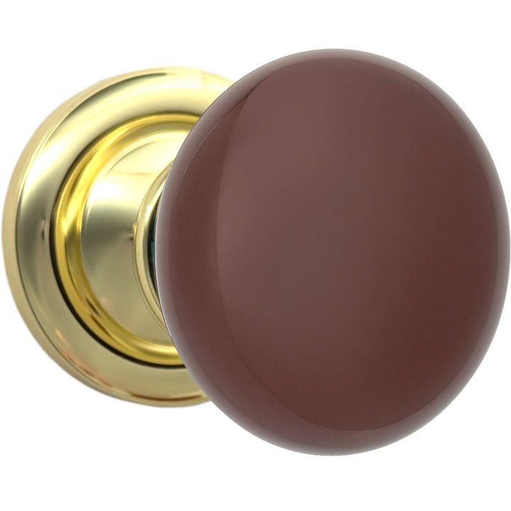 Magnifique™ Classic Door Set with Brown Porcelain Knobs (Several Finishes Available)