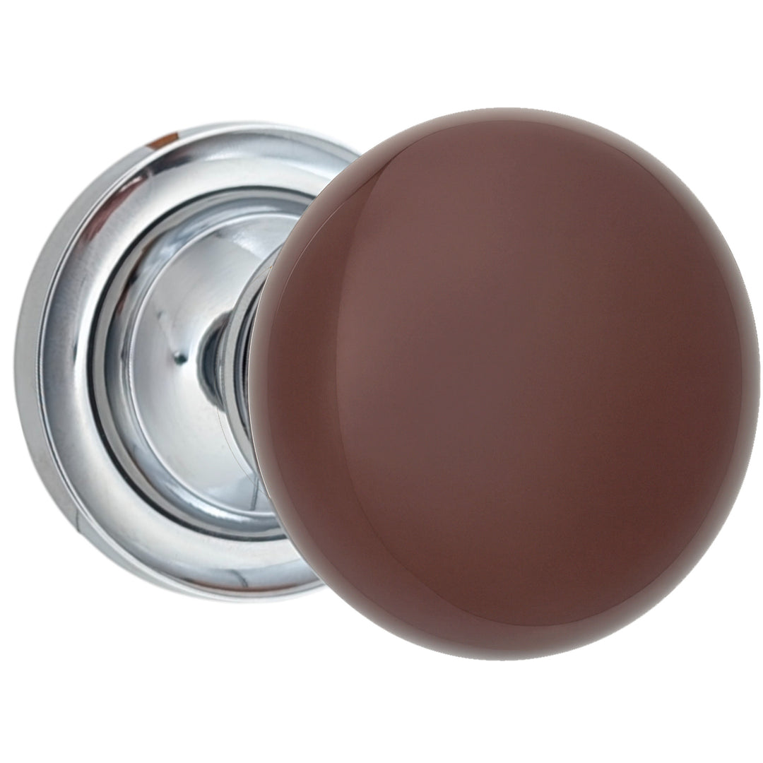 Magnifique™ Classic Door Set with Brown Porcelain Knobs (Several Finishes Available)