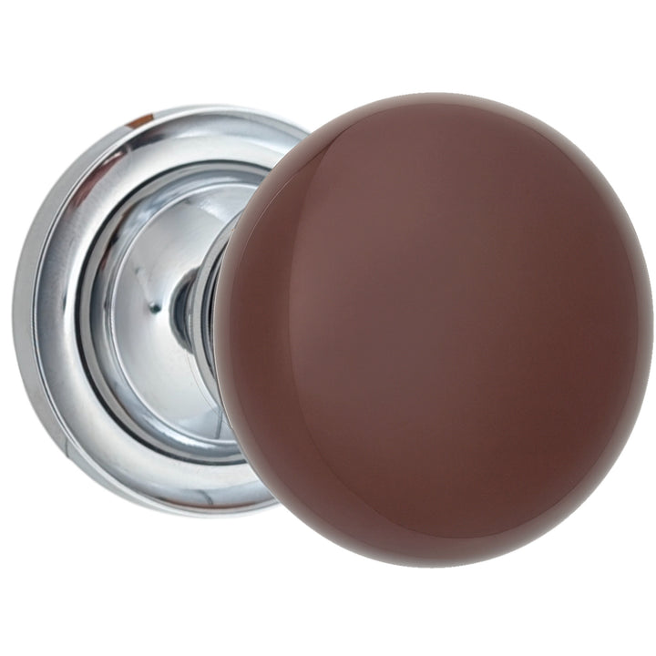 Magnifique™ Classic Door Set with Brown Porcelain Knobs (Several Finishes Available)