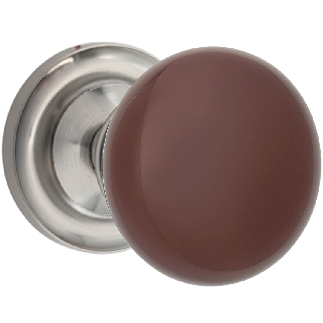 Magnifique™ Classic Door Set with Brown Porcelain Knobs (Several Finishes Available)