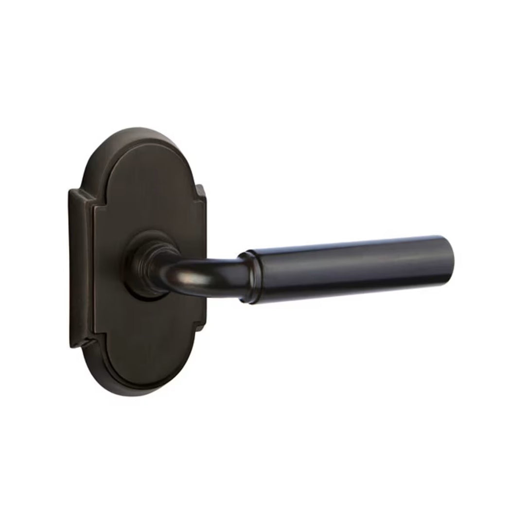 Emtek Solid Brass Manning Lever With #8 Arched Rosette (Several Finishes Available)