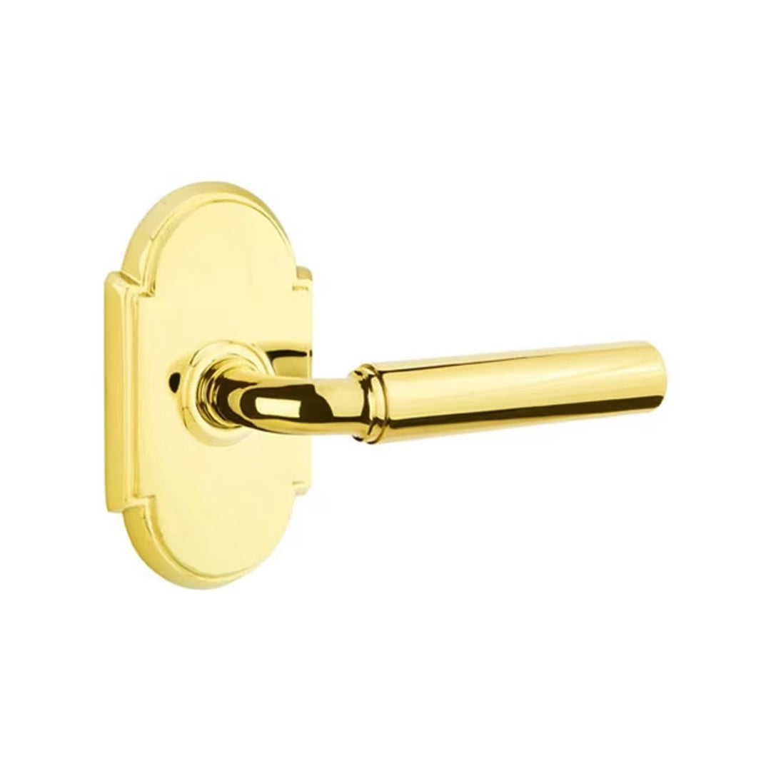 Emtek Solid Brass Manning Lever With #8 Arched Rosette (Several Finishes Available)