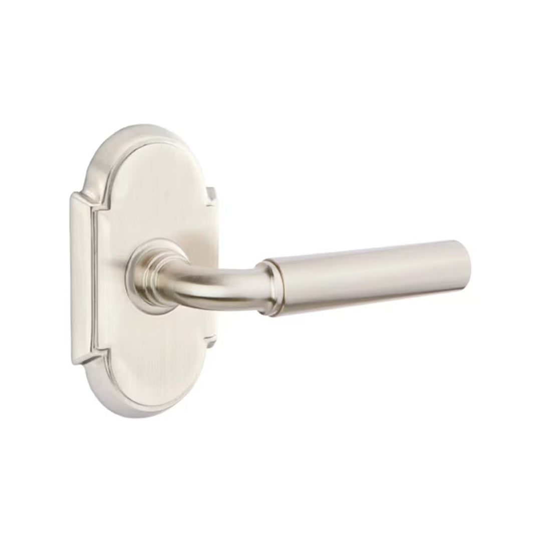 Emtek Solid Brass Manning Lever With #8 Arched Rosette (Several Finishes Available)