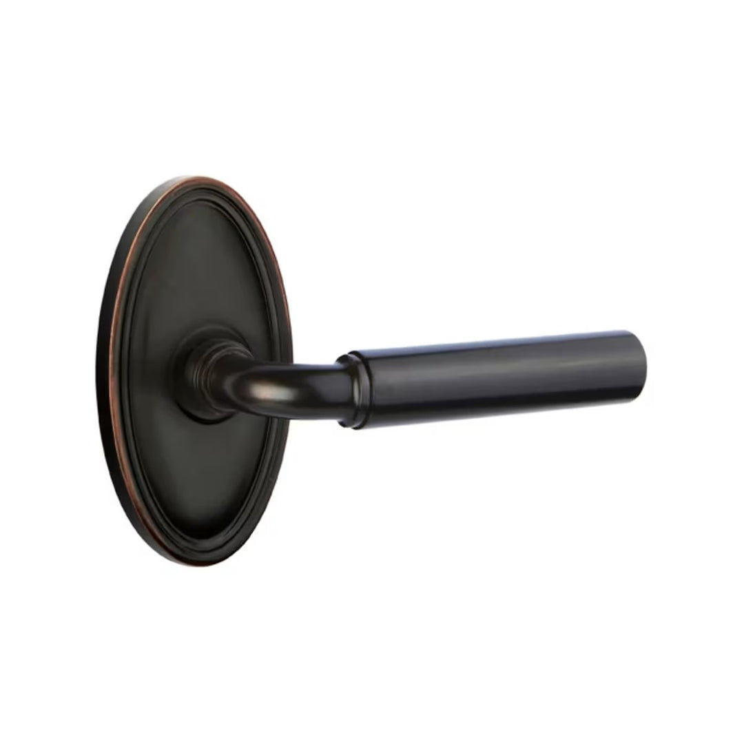 Emtek Solid Brass Manning Lever With Oval Rosette (Several Finishes Available)