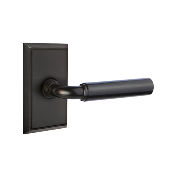 Emtek Solid Brass Manning Lever With Rectangular Rosette (Several Finishes Available)