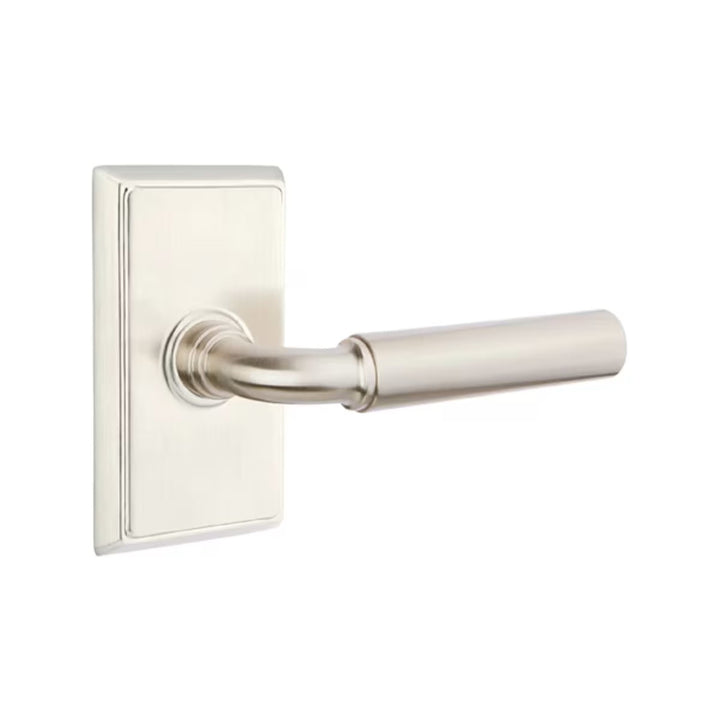 Emtek Solid Brass Manning Lever With Rectangular Rosette (Several Finishes Available)