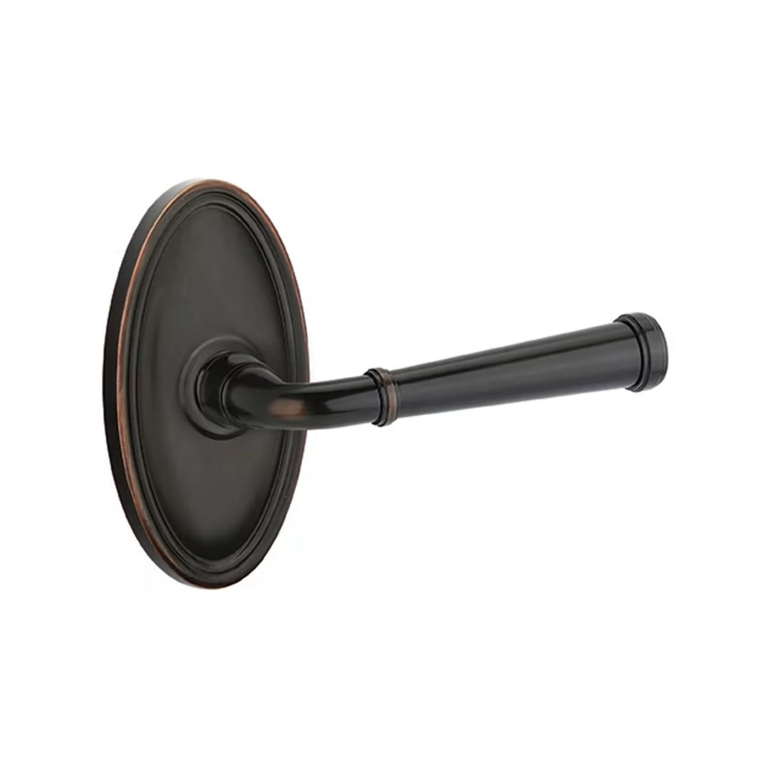 Emtek Solid Brass Merrimack Lever With Oval Rosette (Several Finishes Available)