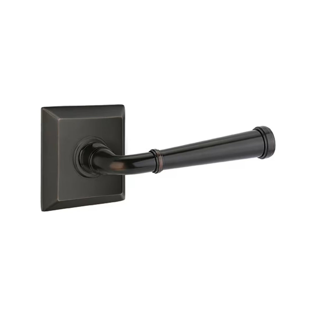 Emtek Solid Brass Merrimack Lever With Quincy Rosette (Several Finishes Available)