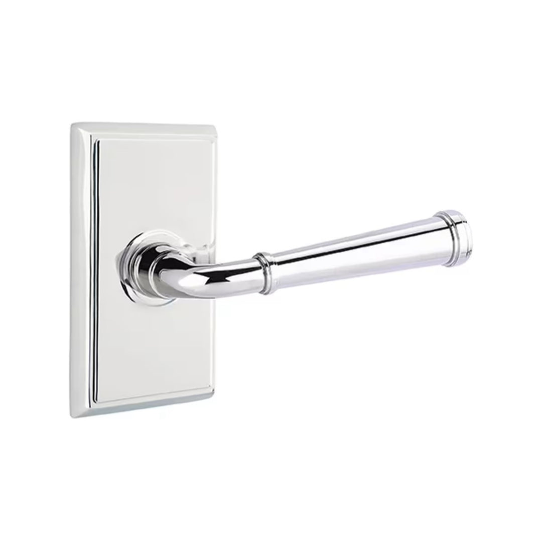 Emtek Solid Brass Merrimack Lever With Rectangular Rosette (Several Finishes Available)