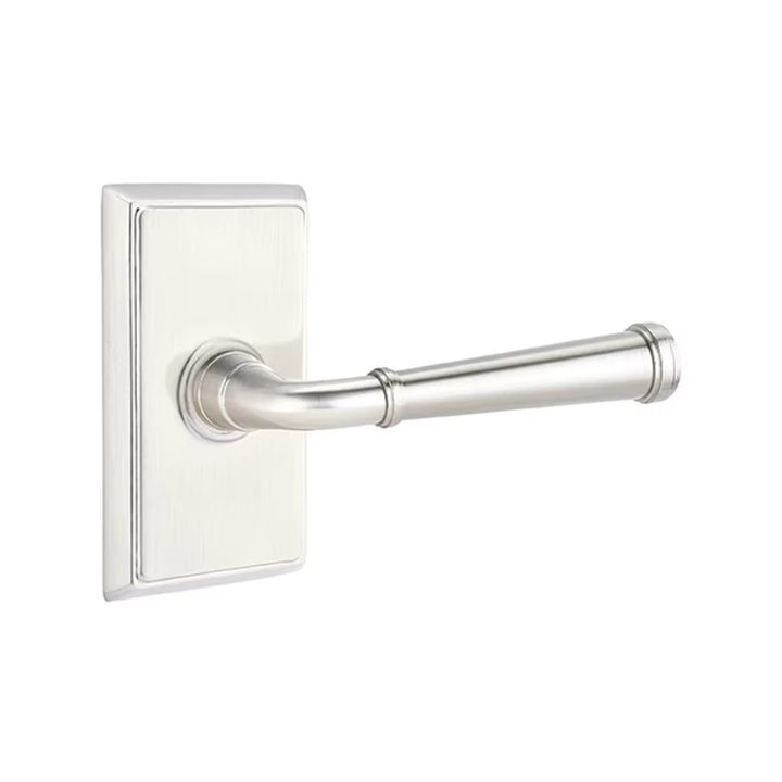 Emtek Solid Brass Merrimack Lever With Rectangular Rosette (Several Finishes Available)