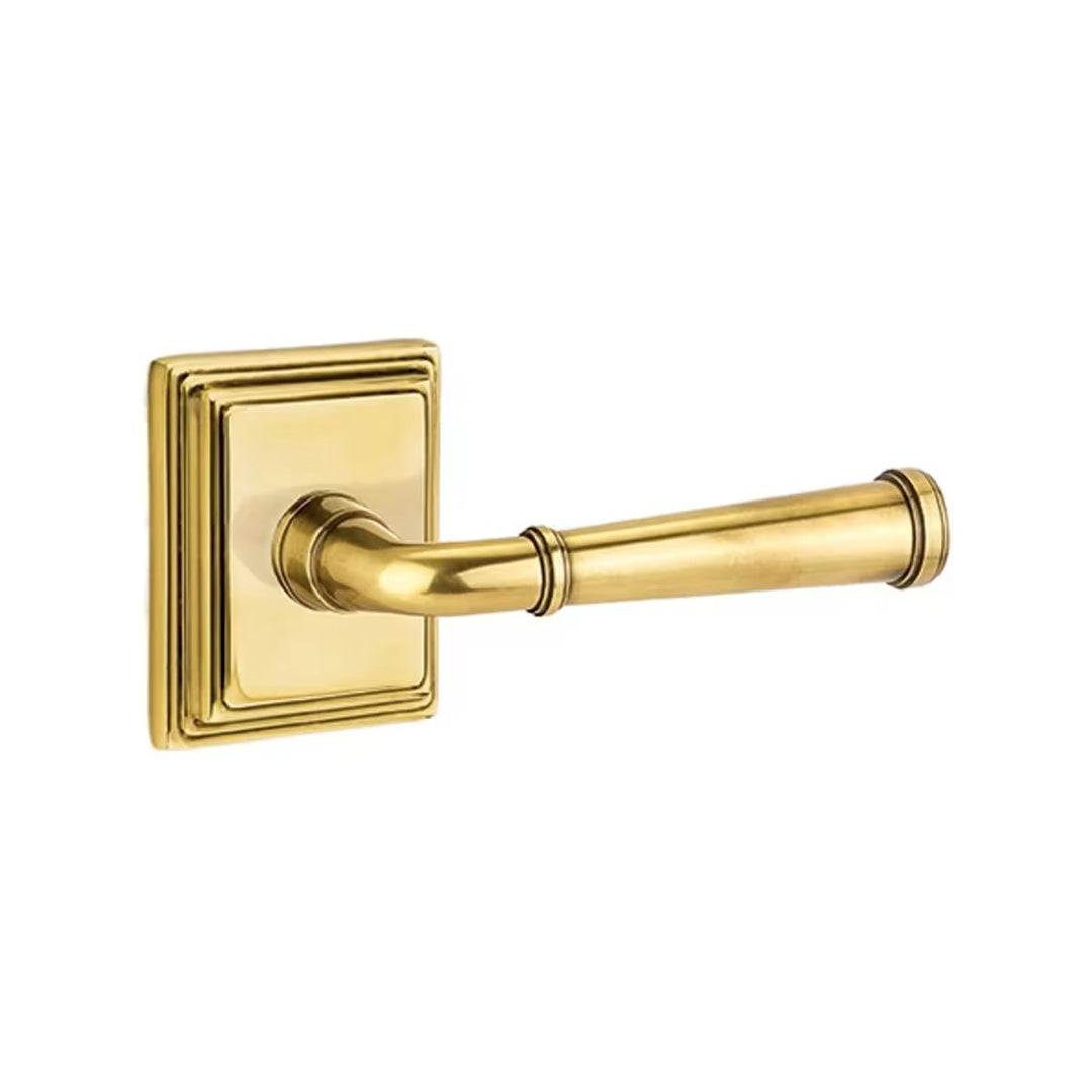 Emtek Solid Brass Merrimack Lever With Wilshire Rosette (Several Finishes Available)
