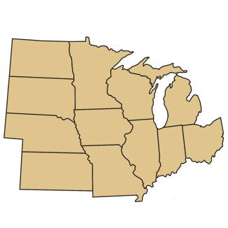 Midwest Region Map – Antique Hardware Supply