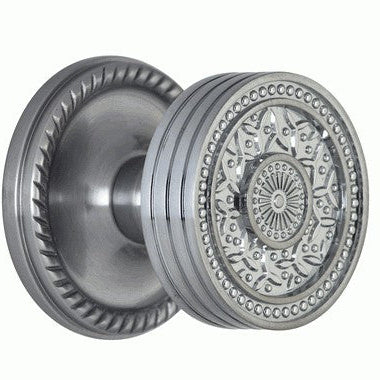 Georgian Roped Rosette Door Set with Rice Pattern Door Knobs (Several Finishes Available)