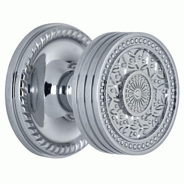 Georgian Roped Rosette Door Set with Rice Pattern Door Knobs (Several Finishes Available)