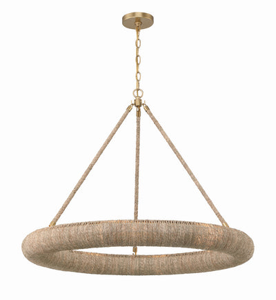 ##Antique Hardware## Oakley Integrated LED Soft Gold Chandelier