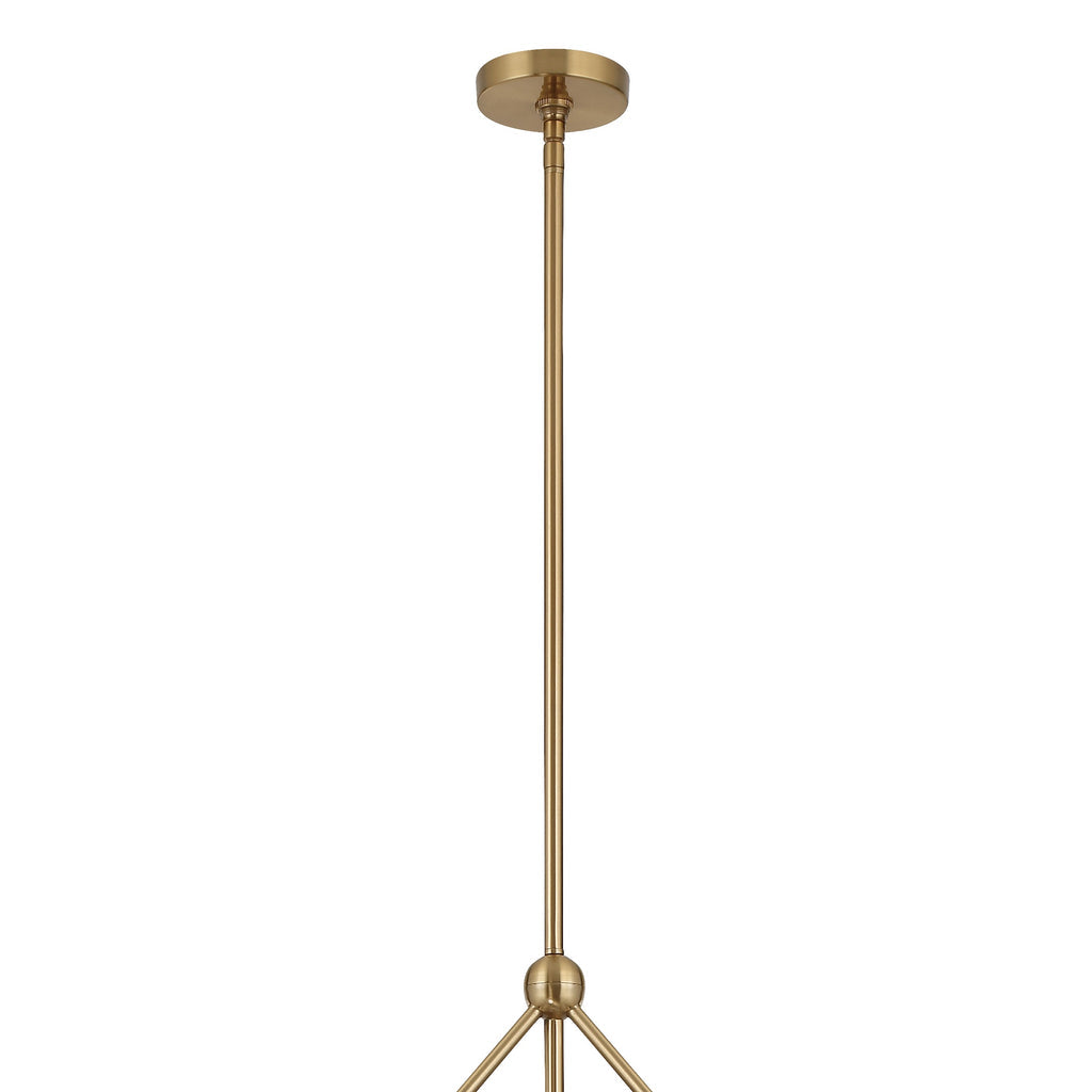 ##Antique Hardware## Omni 6 Light Aged Brass Chandelier