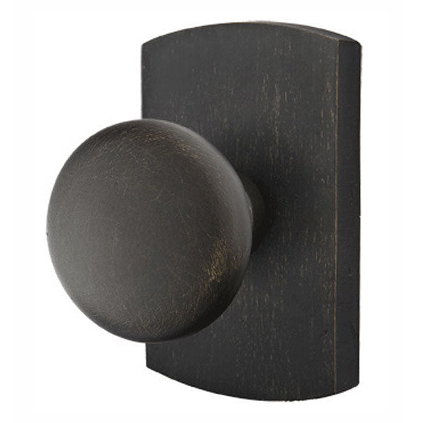 ##Antique Hardware## Solid Brass Sandcast Winchester Door Knob Set With Rounded Rectangular Rosette (Several Finish Options)