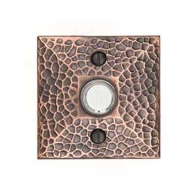 ##Antique Hardware## Emtek 2452 Doorbell Button with Hammered Rosette