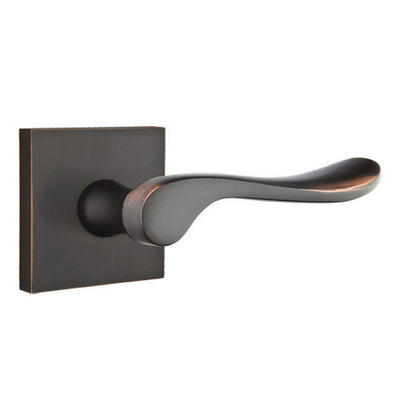 Antique Hardware Emtek Solid Brass Luzern Lever With Square Rosette (Several Finish Options) EMTEK LEVER DOOR KNOB