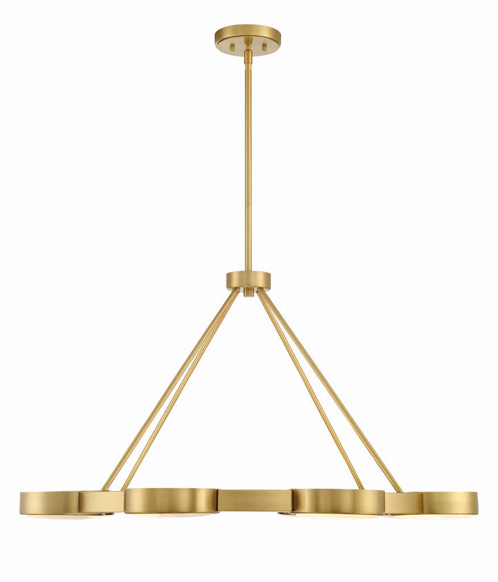 ##Antique Hardware## Orson 8 Light Modern Gold Chandelier