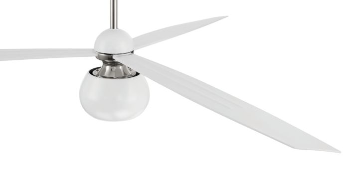 60" Otto in White/Polished Nickel w/ White Blades