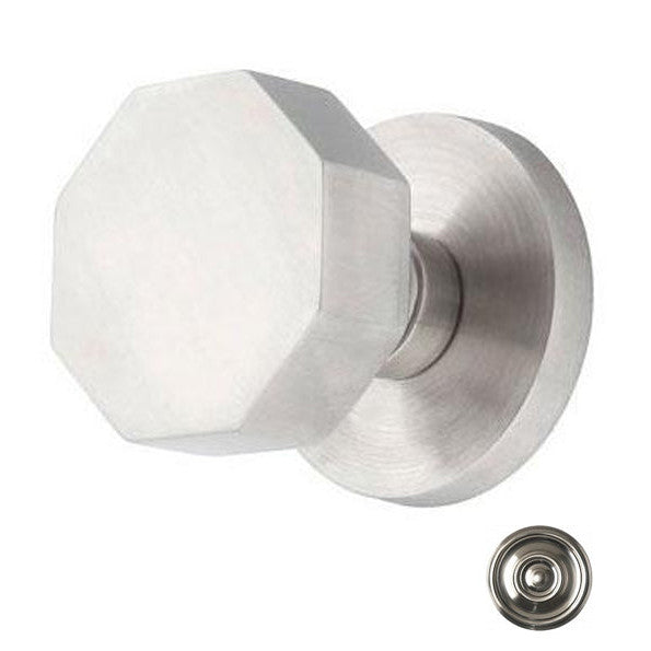 Antique Hardware Cast Stainless Steel Octagon Door Knob with Round Plate EMTEK DOOR KNOB