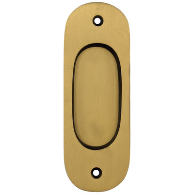 5 Inch Traditional Oval Pocket Door Pull (Several Finishes Available)