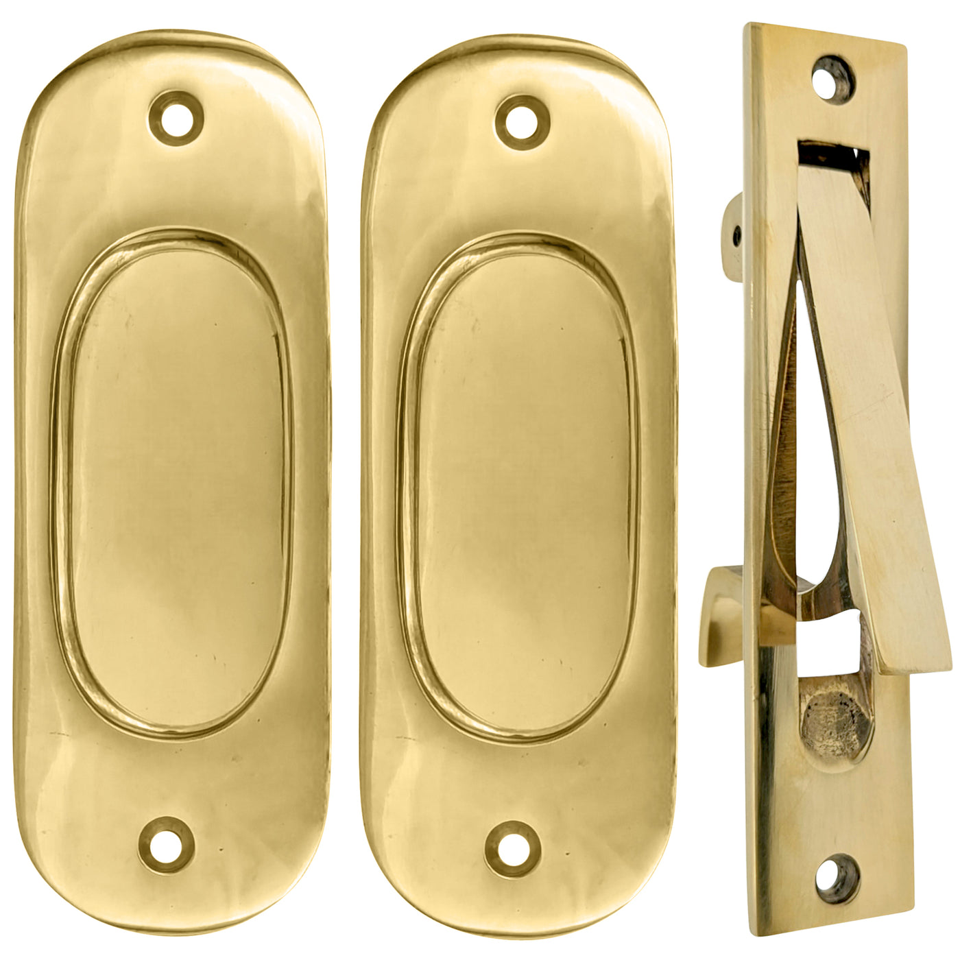 Traditional Oval Pocket Door Set (Several Finishes Available)