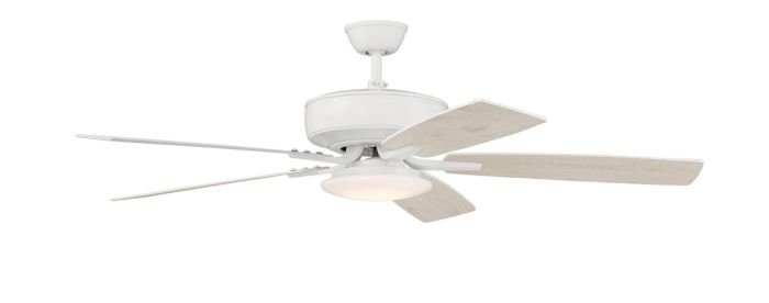 Antique Hardware 52" Pro Plus 112 in White w/ White/Washed Oak Blades Ceiling Fan