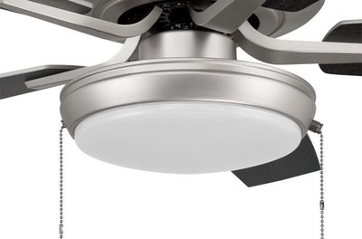 Antique Hardware 52" Pro Plus 119 in Brushed Nickel w/ Brushed Nickel/Greywood Blades Ceiling Fan