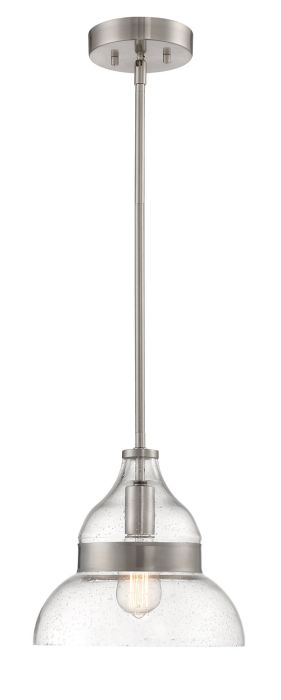 ##Antique Hardware## Smyth 1 Light Mini Pendant in Brushed Polished Nickel