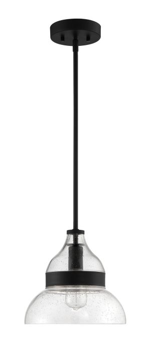 ##Antique Hardware## Smyth 1 Light Mini Pendant in Flat Black