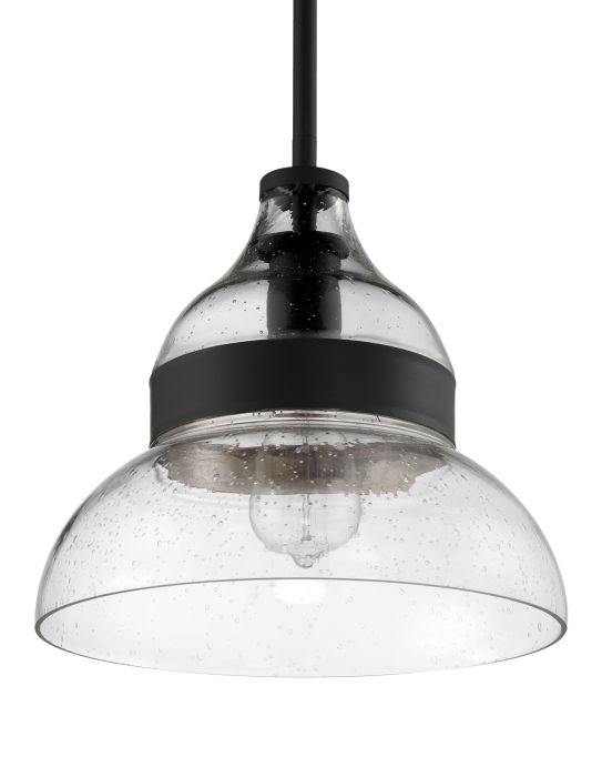 ##Antique Hardware## Smyth 1 Light Mini Pendant in Flat Black