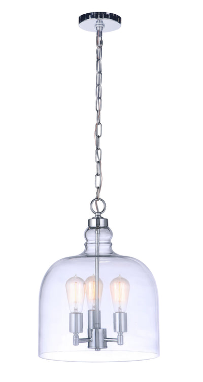 ##Antique Hardware## Jackson 3 Light Pendant, Chrome