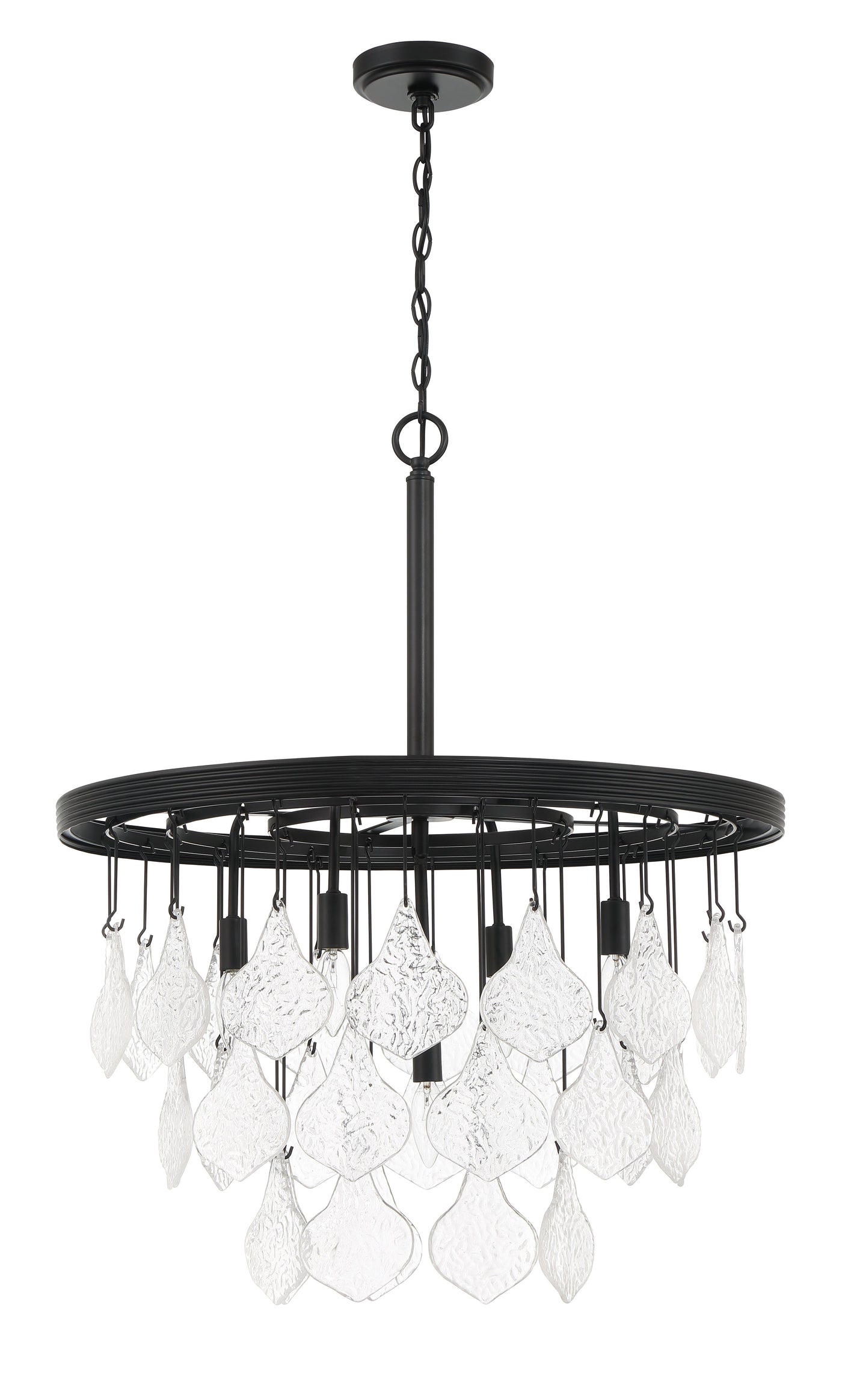 ##Antique Hardware## Vesi 5 Light Pendant in Flat Black