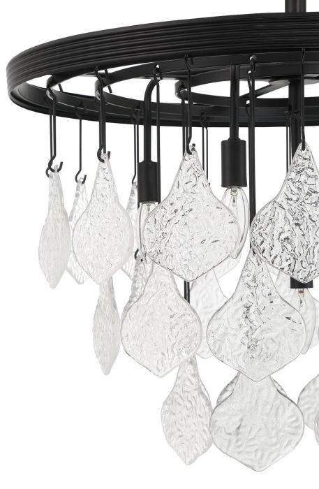 ##Antique Hardware## Vesi 5 Light Pendant in Flat Black