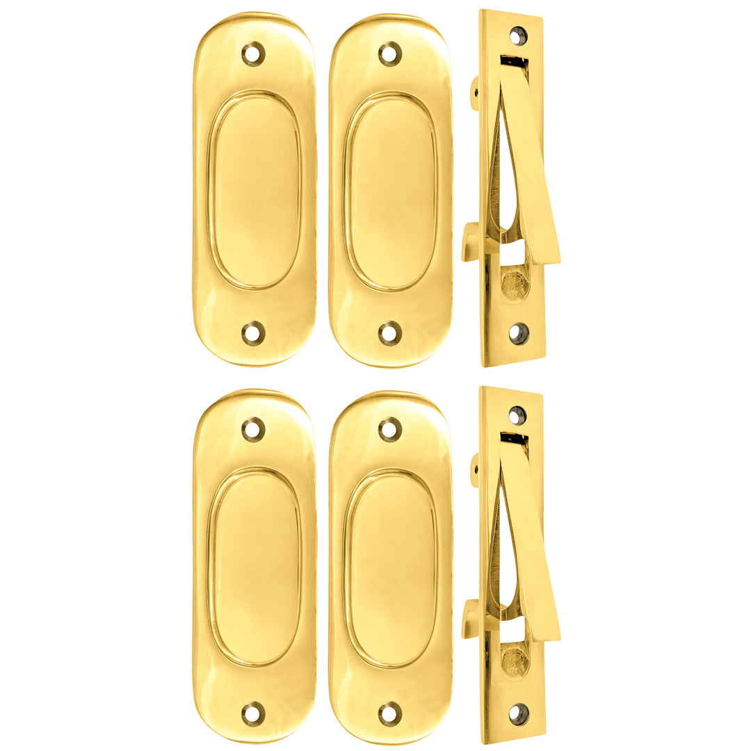 Traditional Oval Pocket Door Set (Several Finishes Available)