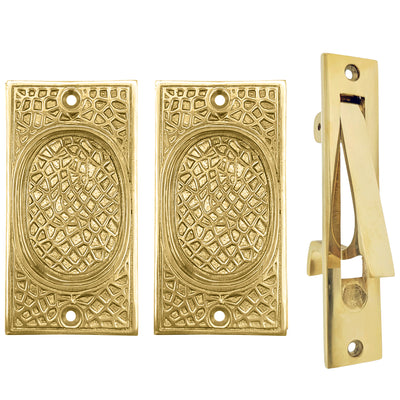 Craftsman Pattern Pocket Door Set (Several Finishes Available)